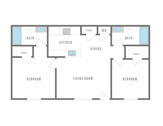 2 Bedroom 2 Bath 756 sqft - La Ensenada Villas
