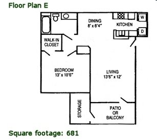 Floor Plan E - The Oaks Of Kingwood