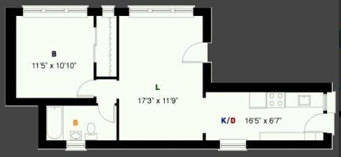 1 Bedroom / 1 Bath / 540 Sq.Ft. - 5552 N. Lakewood