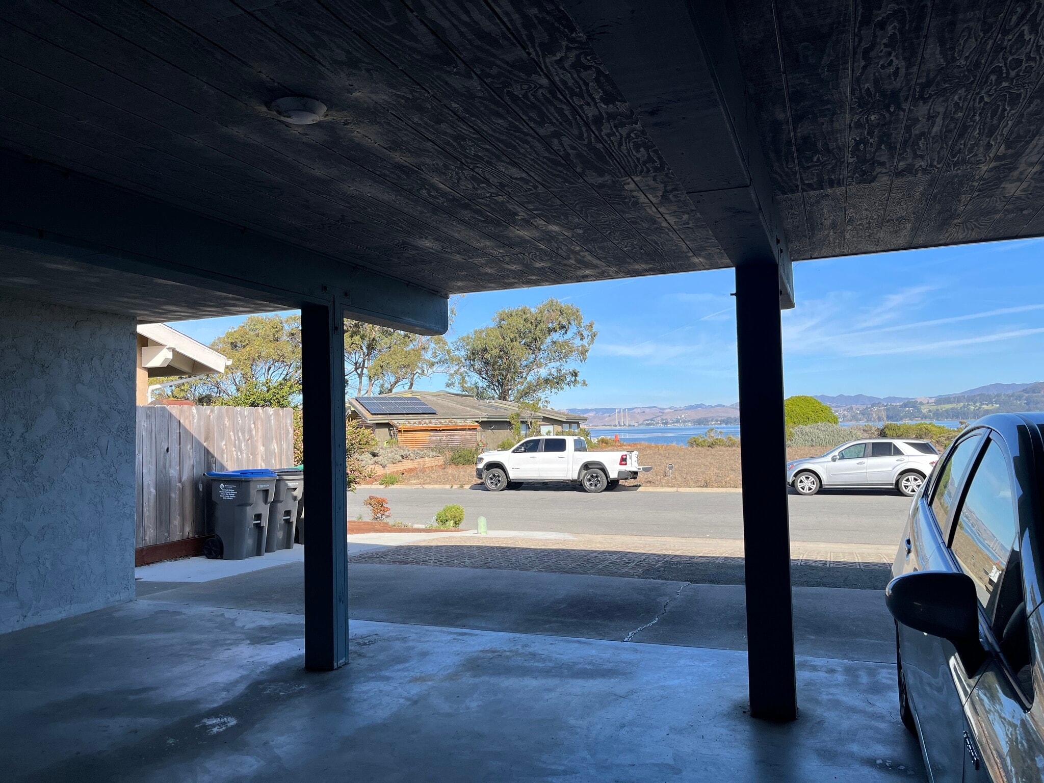 Bay view from carport - 225 Butte Dr