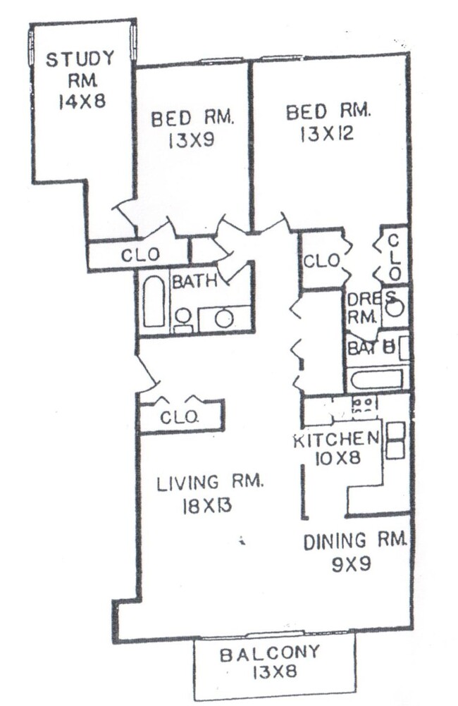 Floorplan - Quail Creek Apts.