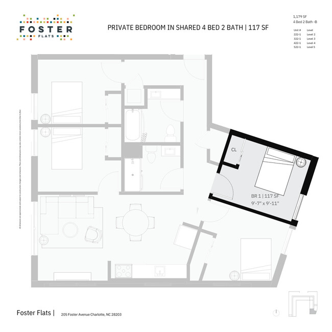 Floorplan - Foster Flats