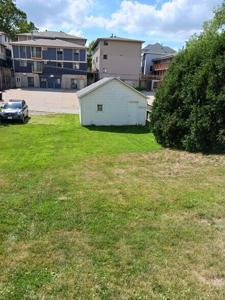 Back yard with parking - 435 S Dodge St