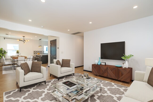 Virtually Staged Living Room - 1711 S Ridgeley Dr