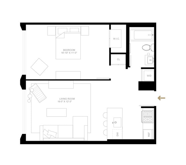 1 bed 1 bath A17-R - The Chelsea