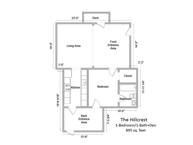 Floorplan - The Hillcrest Apartments