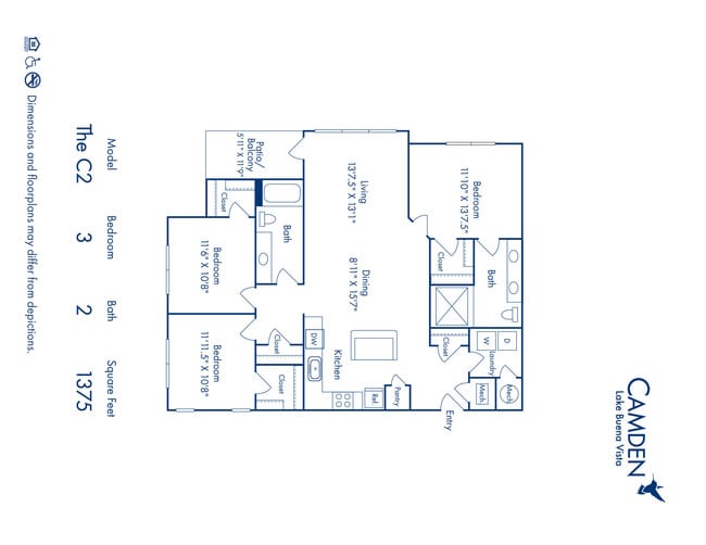 Floorplan - Camden Lake Buena Vista