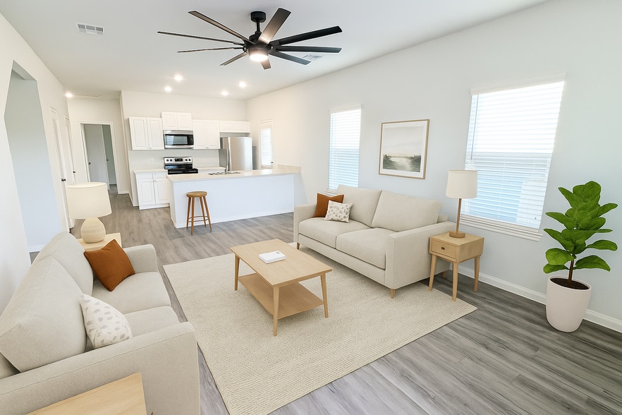 Virtually staged living space. - 13218 HP Johnson St