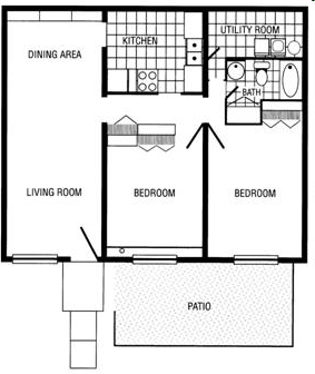 2BR/1BA - Aster Village Apartments