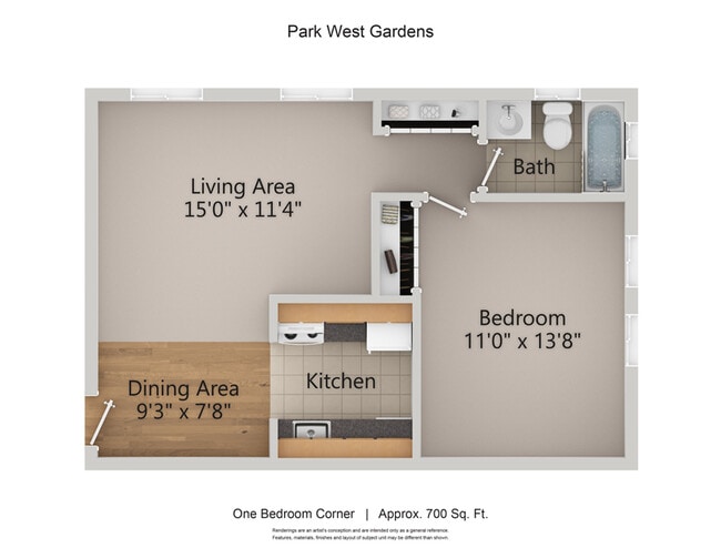 Floorplan - Park West Gardens