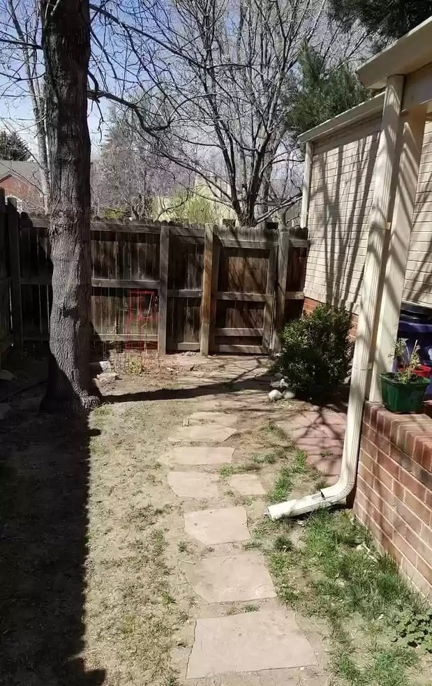 Backyard fence view - 760 Dexter St