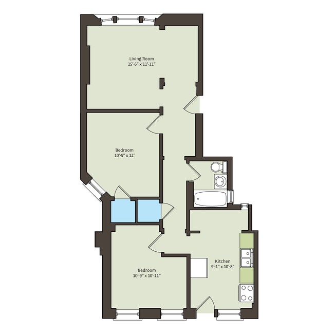 Floorplan - 5401-5403 S. Woodlawn Avenue