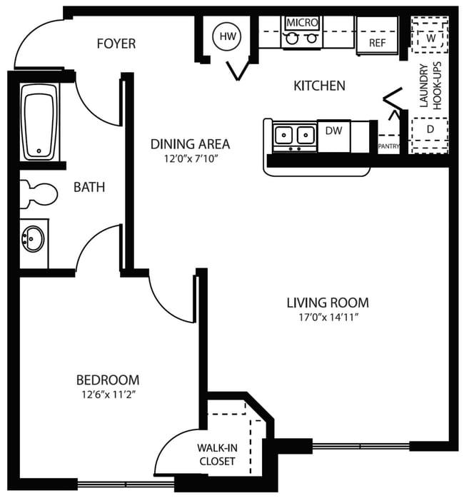 Floorplan - Clear Harbor Apartments