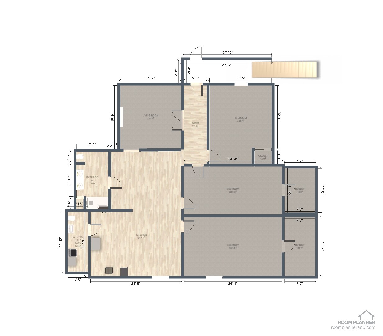 Three Bedroom Apt - 209 7th St