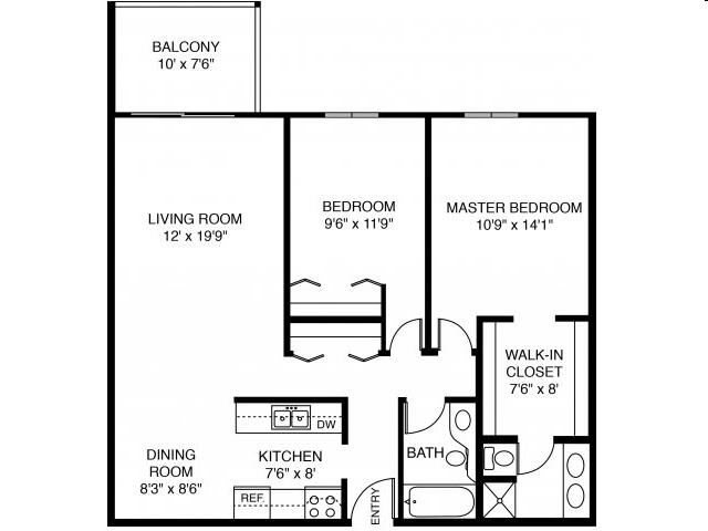 2BR/2BA - Woodstone