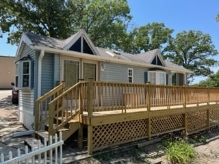 Front of Tiny House with Deck - 32550 Highway MM