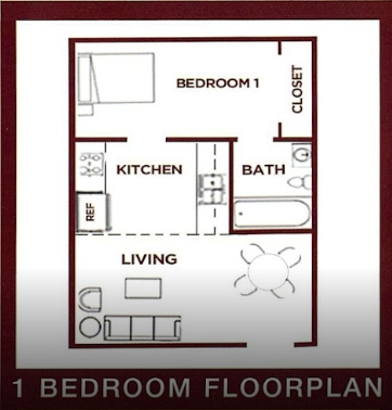 One Bedroom/ One Bath - Arbor Place Apartments