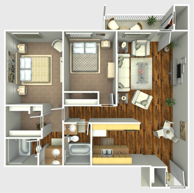 B1 Floor Plan - Agave Apartments