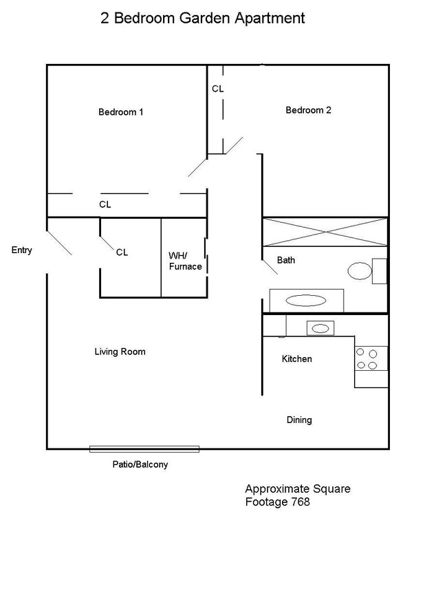 2BR/1BA - Stonebrook Townhomes