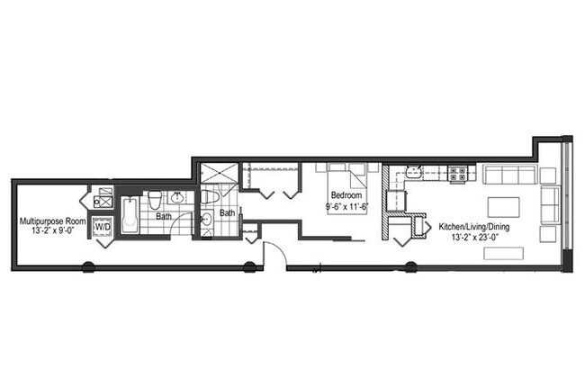 Floorplan - 13thirteen Randolph Street Lofts