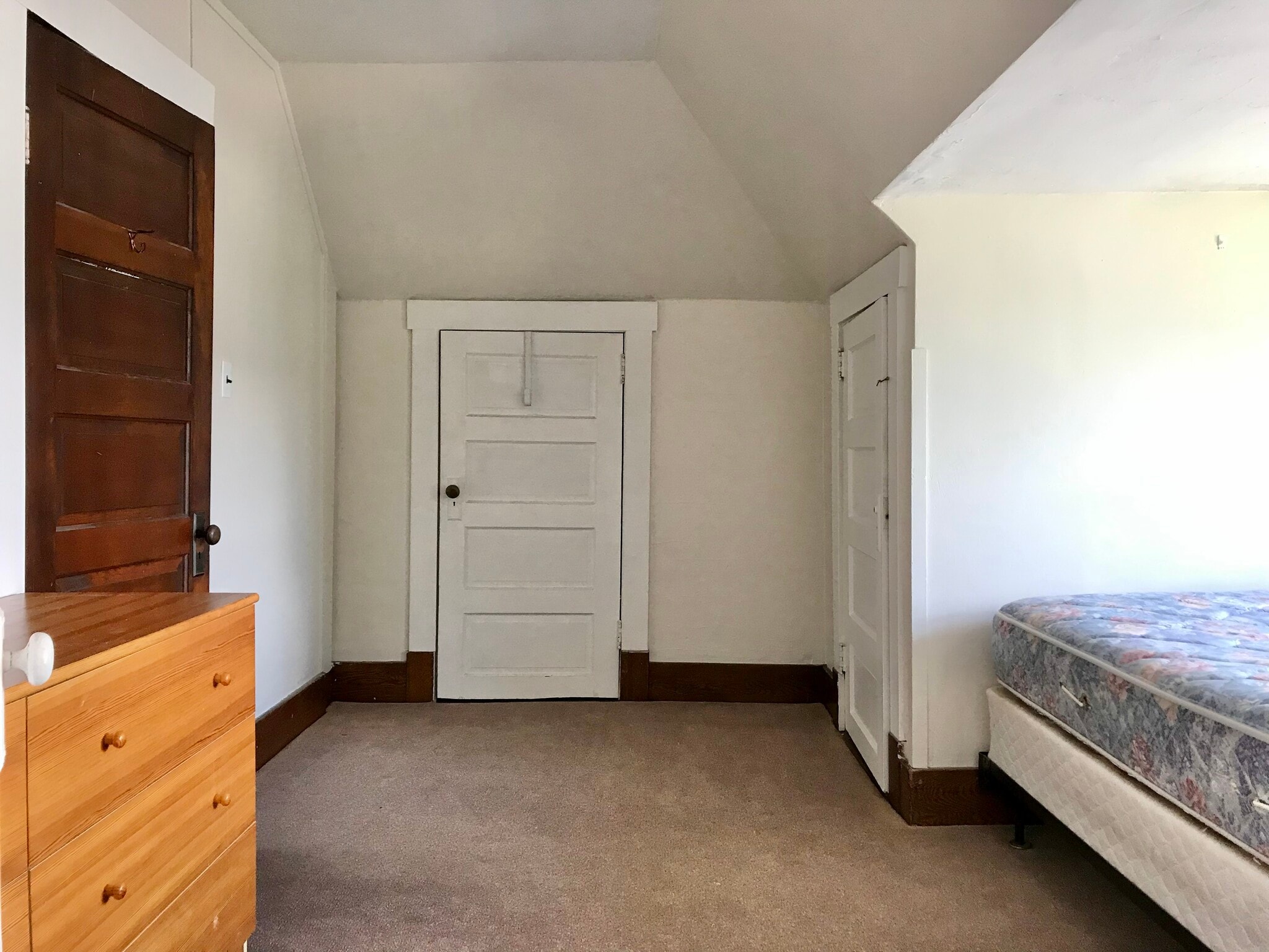 View of bedroom corner from bathroom threshold: room to work or relax - 350 Cobun Avenue