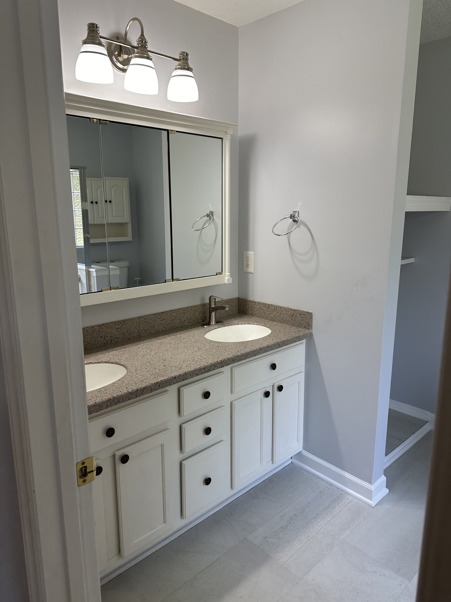 Master bath - dual vanity - 1524 Hawkcrest Ln