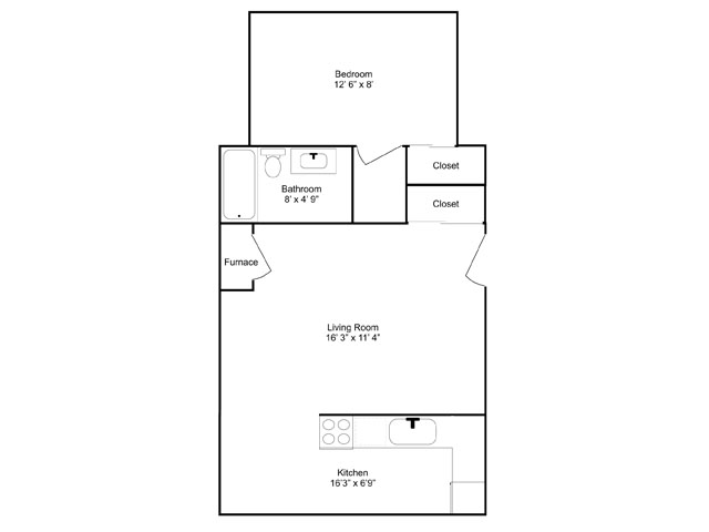 1BR/1BA - Madison Apartments