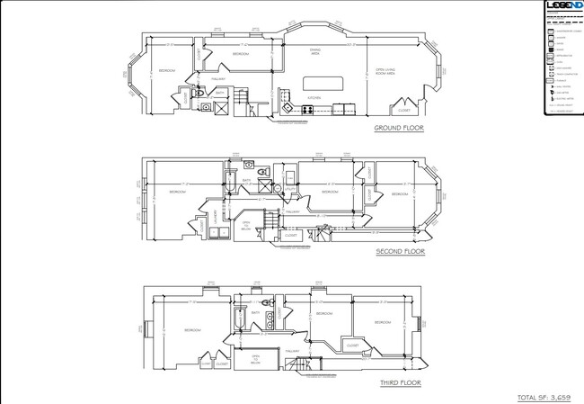 4043 Walnut Street floor plan - Campus Apartments