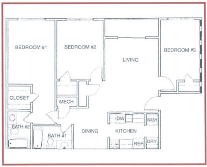 3BR/2BA - Village Square of Searcy