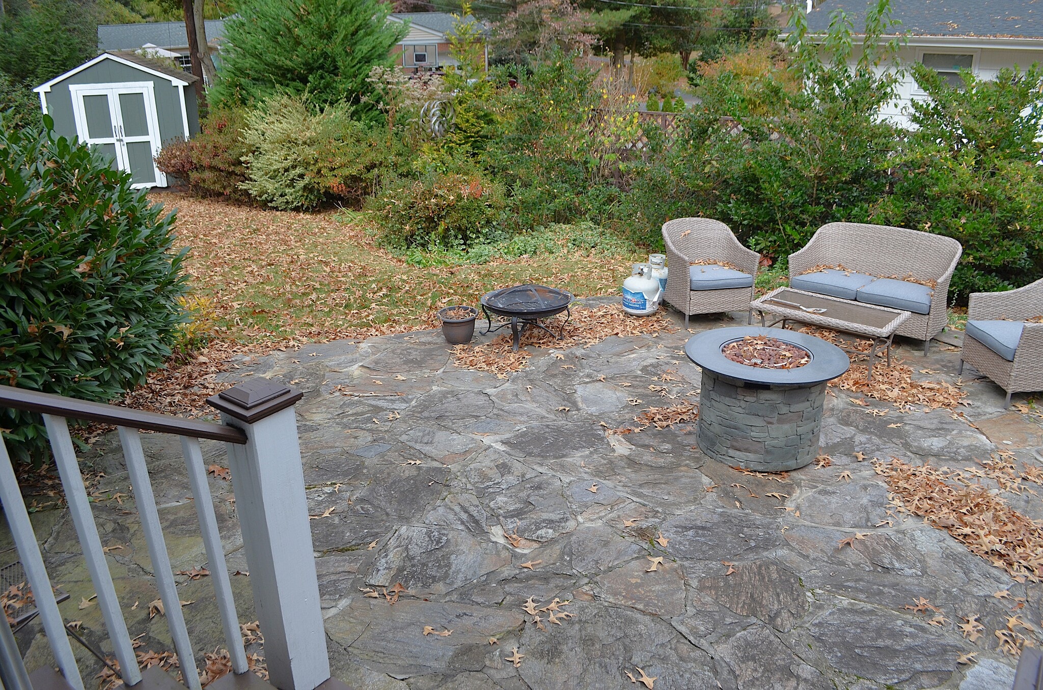 Stone patio off family room - 45 Emerson Rd