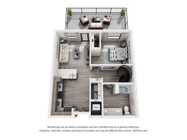 2 Bed, 1 Bath Loft - Yugo Austin Rio