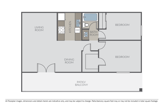 2 Bed 1 Bath (H2) - Hacienda at Camarillo Oaks
