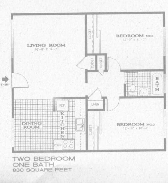 Floorplan - Desert Spa Apartments