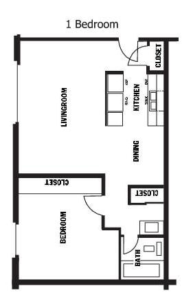 1BR/1BA - Park at 54th Apartments