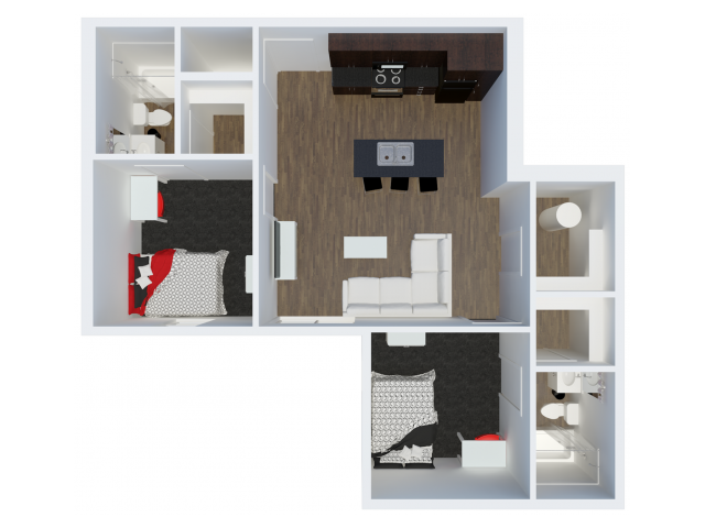 B4 Floor Plan - The Cardinal at West Center