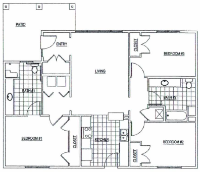 3 BR.png - Rolling Hills Townhomes