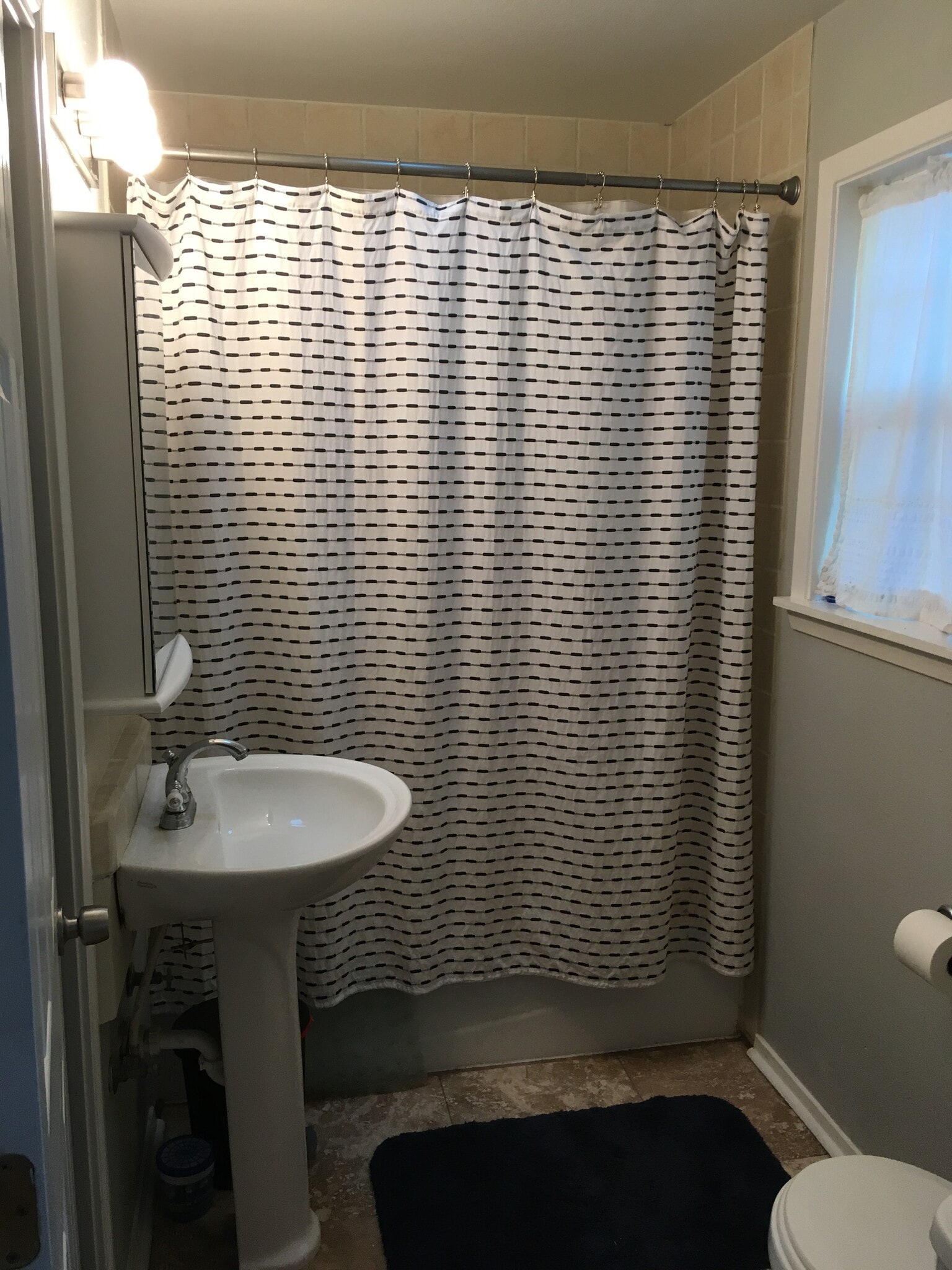 Master bath with tub over shower and large closet. - 4302 Duval Street