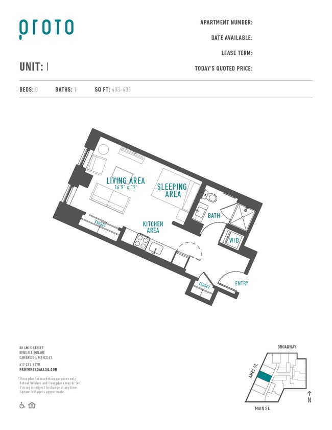 Floorplan - Proto Kendall Square