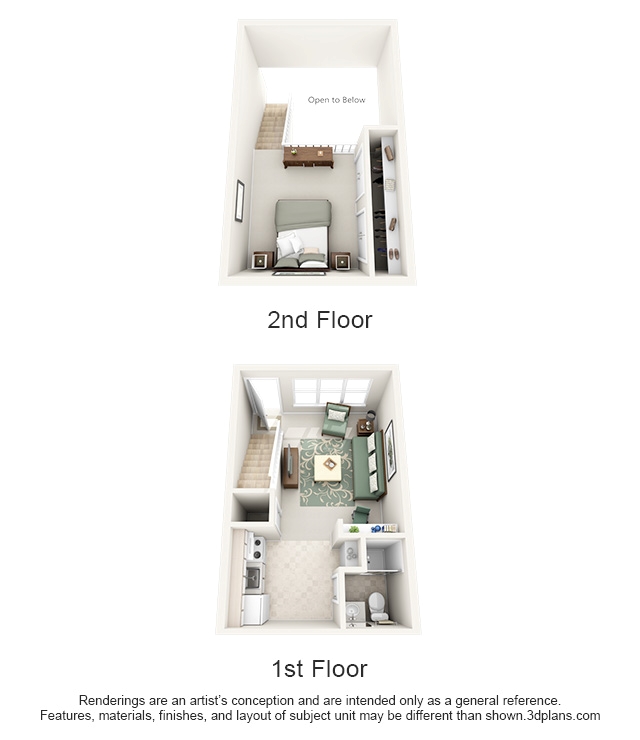 1BR/1BA - Hawthorne Lofts South