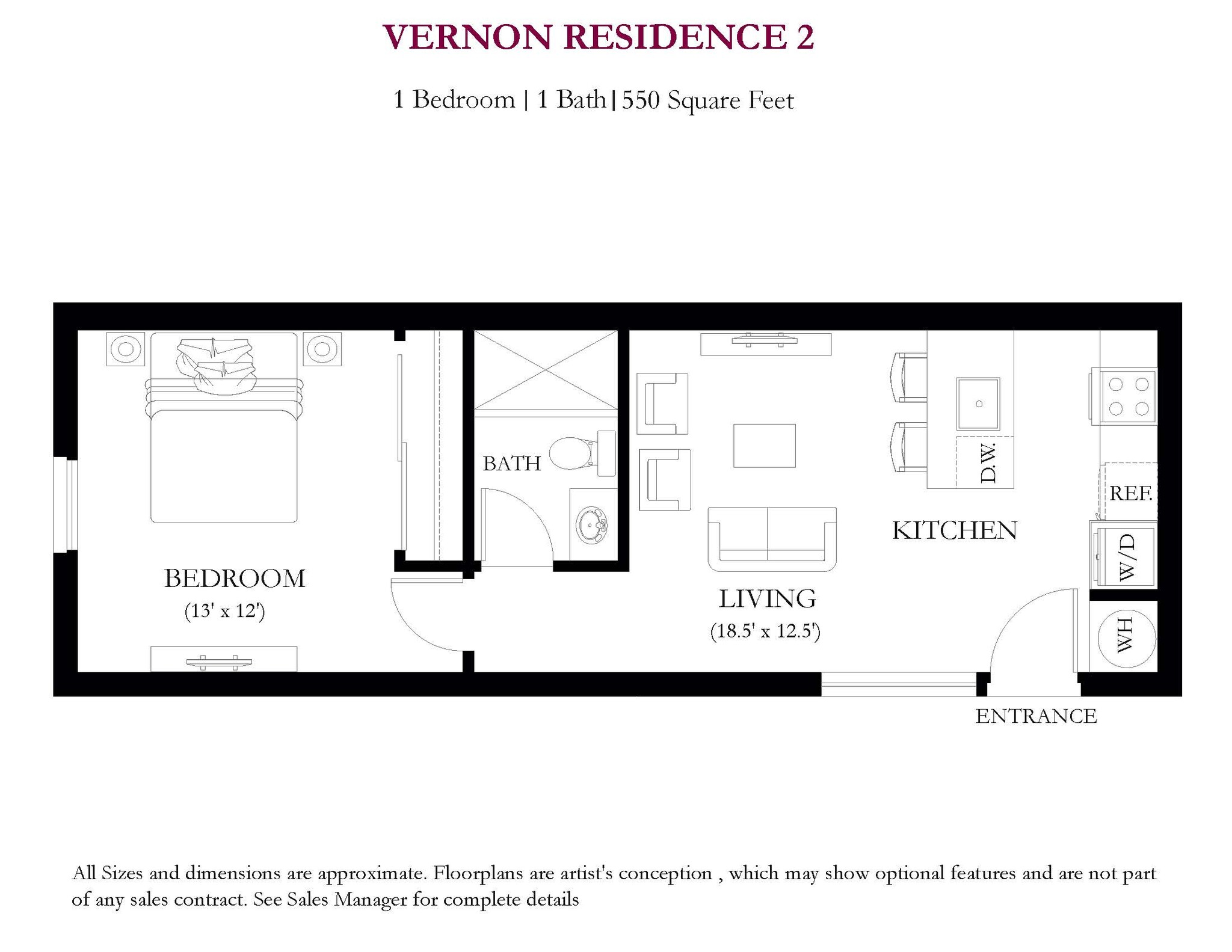 Floor plan of the unit - 1819 Vernon St NW