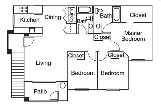 3BR/2BA - Silver Creek Apartments