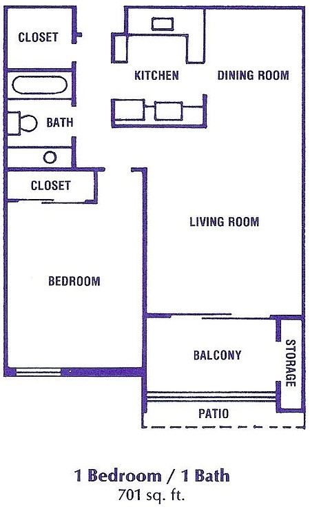 1BR/1BA - Mission West Apartments