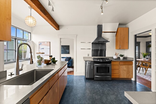 Kitchen floors are marmoleum - 2835 Georgia St