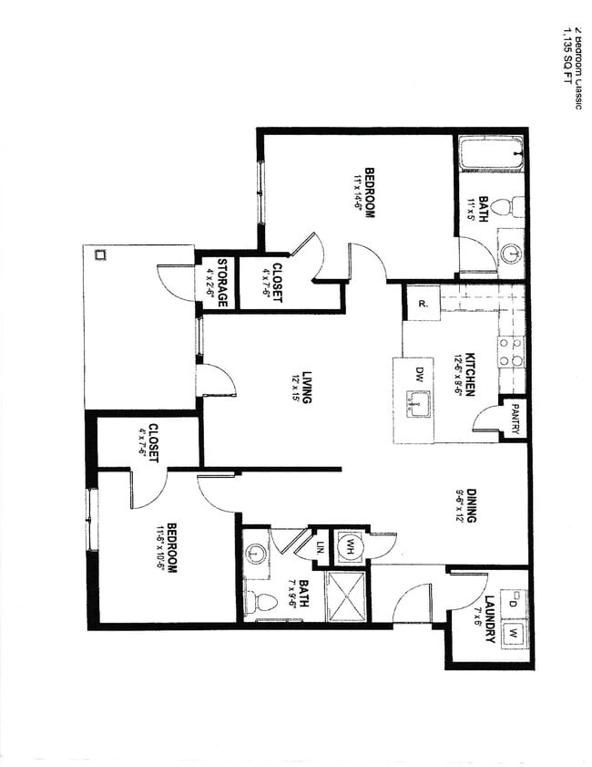 Floorplan - The Commons Apartments