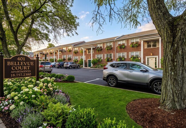 Bellevue Court Apartments offers beautifully landscaped grounds nestled in a vibrant community. Enjoy modern living with convenient access to amenities and nearby attractions. Schedule your visit today to see your future home! - Bellevue Court Apartments