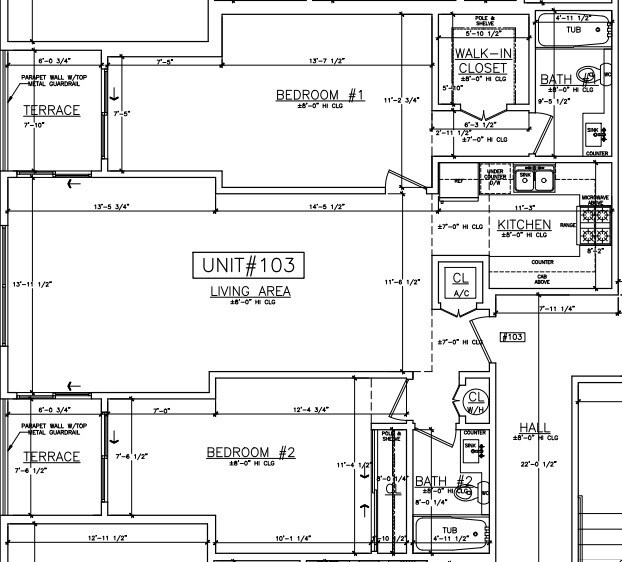 Unit 103 Floor Plan - RBM 1818 Camden Ave