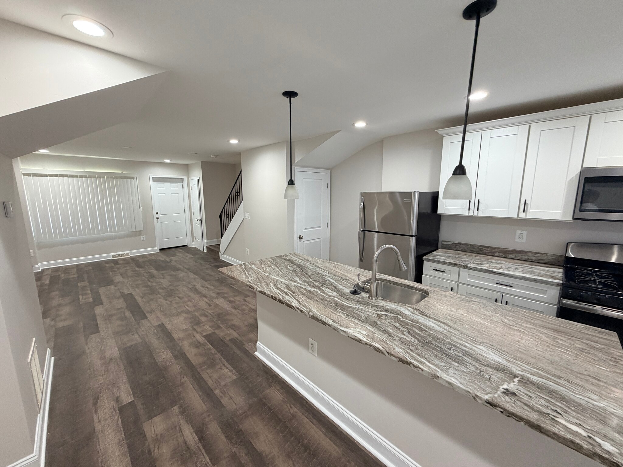 Kitchen, dining, and living room - 607 Cheraton rd
