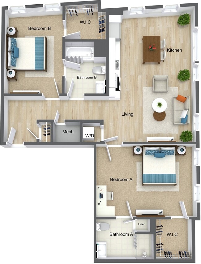 2 Bedroom 2 Bathroom - The Point at Weymouth