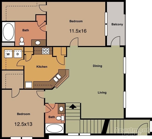Floorplan - The Retreat Apartment Homes
