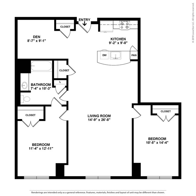 Floorplan - Curtain Lofts  1371